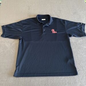 Columbia PFG Ole Miss Rebels Navy - Men's M - OmniShade Vented Golf Polo Shirt